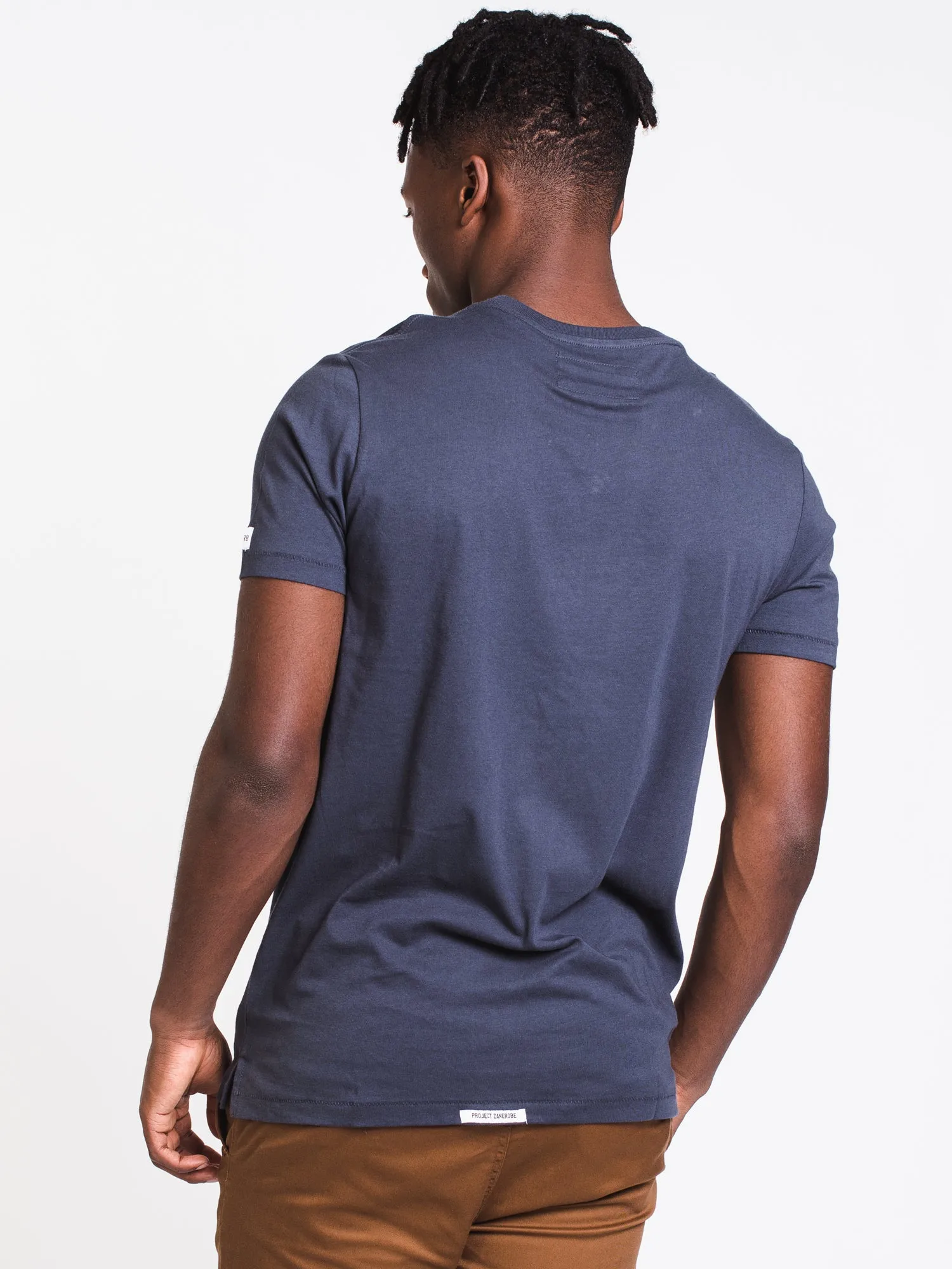 MENS LONGLINE SHORT SLEEVE T-SHIRT- NAVY - CLEARANCE sold by Boathouse product image thumbnail 2