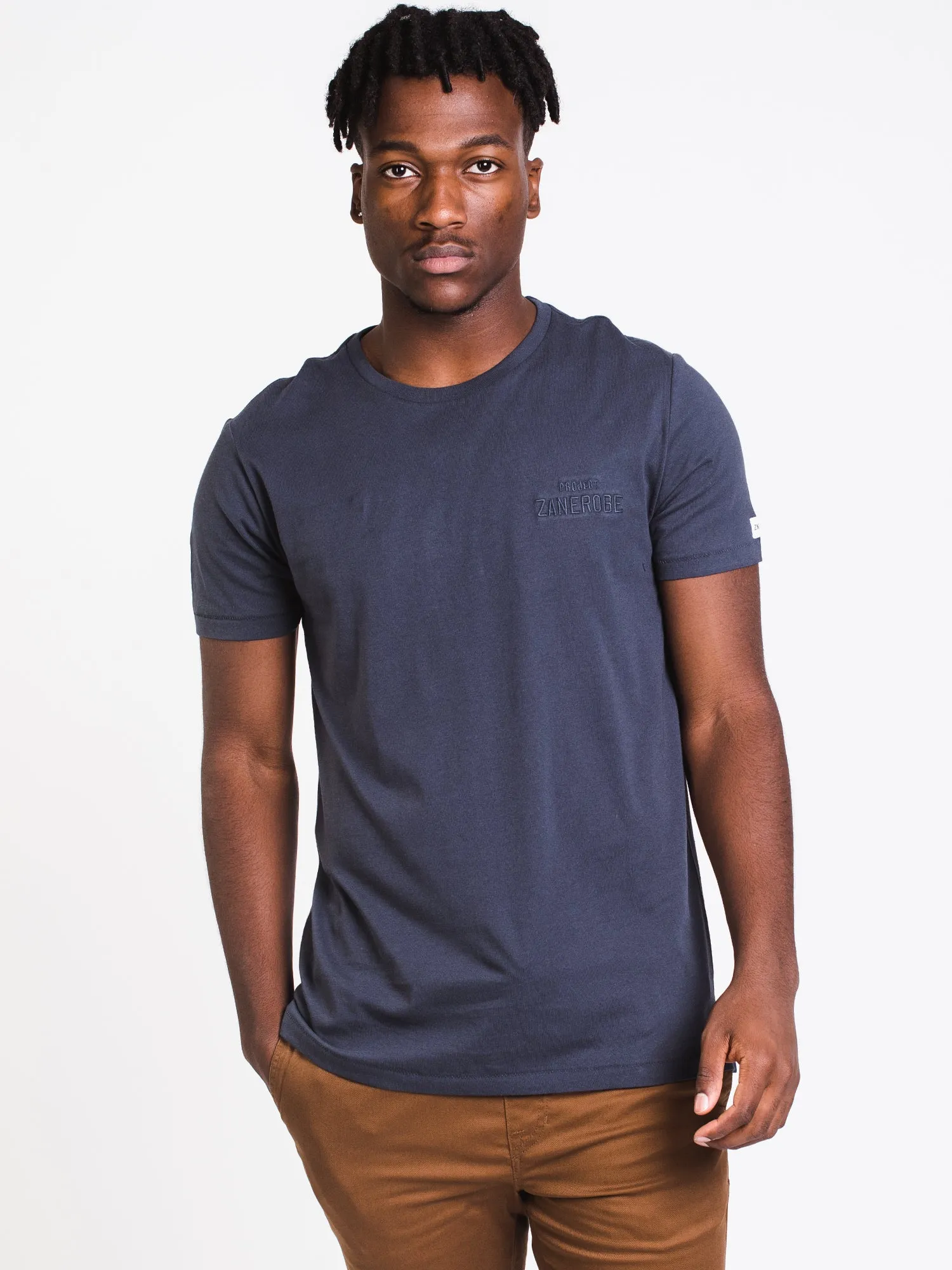 MENS LONGLINE SHORT SLEEVE T-SHIRT- NAVY - CLEARANCE sold by Boathouse