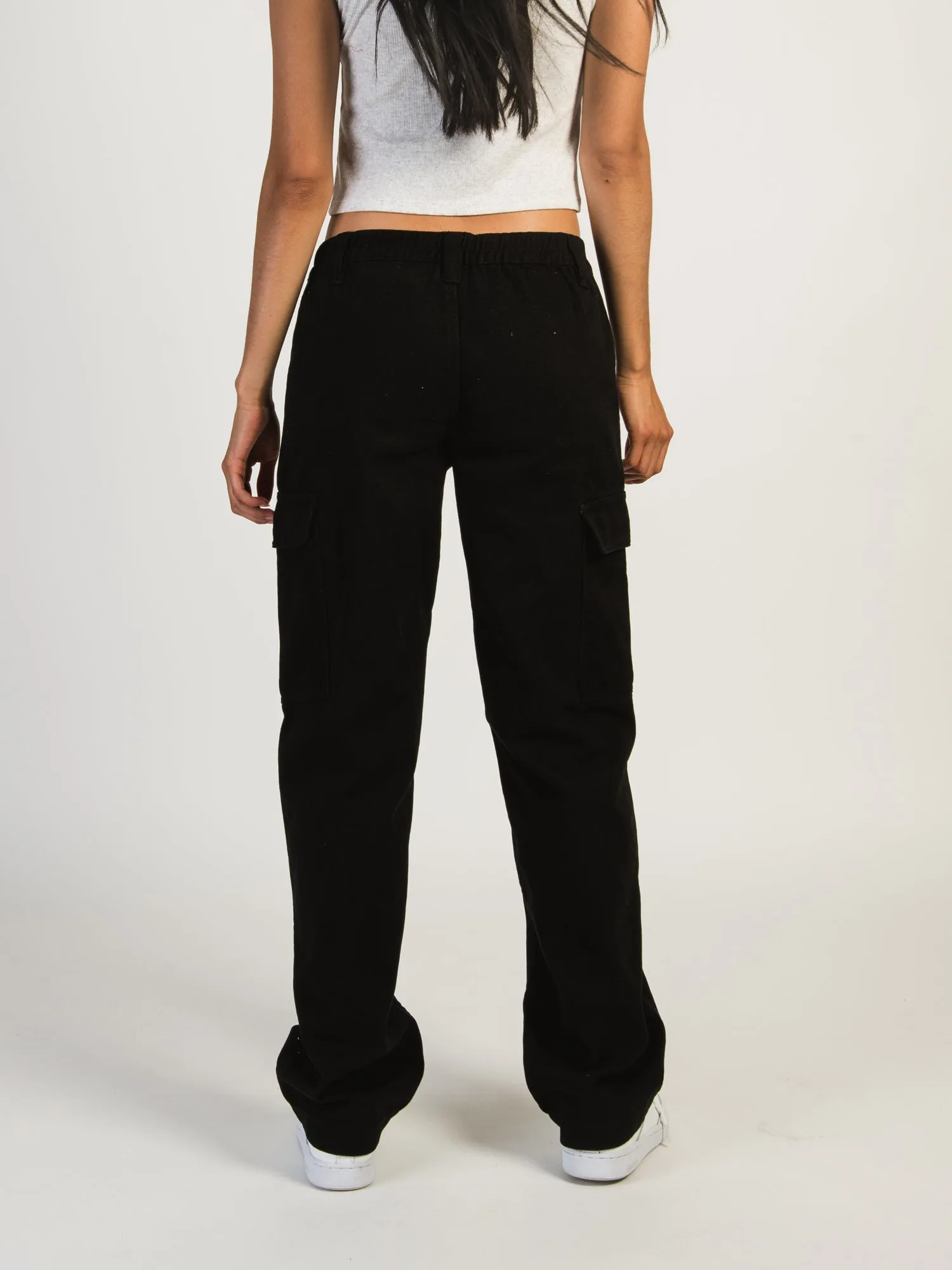 HARLOW LOW RISE CARGO PANT - BLACK - CLEARANCE sold by Boathouse product image thumbnail 4