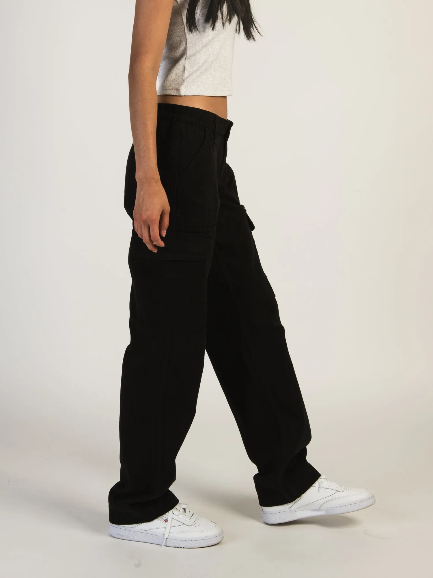 HARLOW LOW RISE CARGO PANT - BLACK - CLEARANCE sold by Boathouse product image thumbnail 3