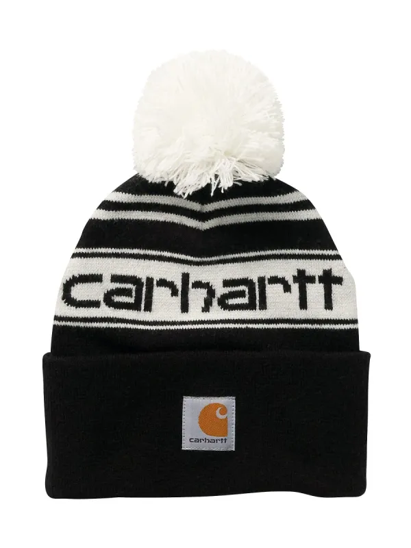 CARHARTT POM POM CUFFED LOGO BEANIE - CLEARANCE sold by Boathouse