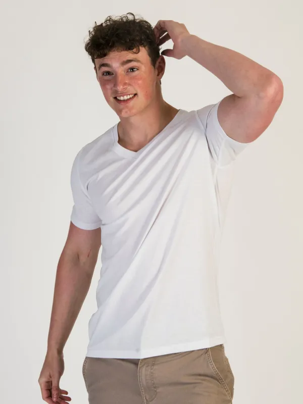 VICTOR V-NECK TEE - WHITE - 3 PACK sold by Boathouse
