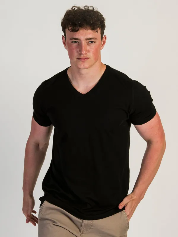 VICTOR V-NECK TEE - BLACK - 3 PACK sold by Boathouse