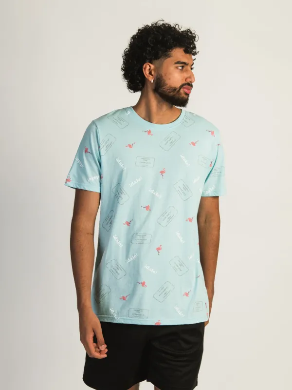 KOLBY DAVID ALL-OVER PRINT TEE - MINT - CLEARANCE made by Kolby