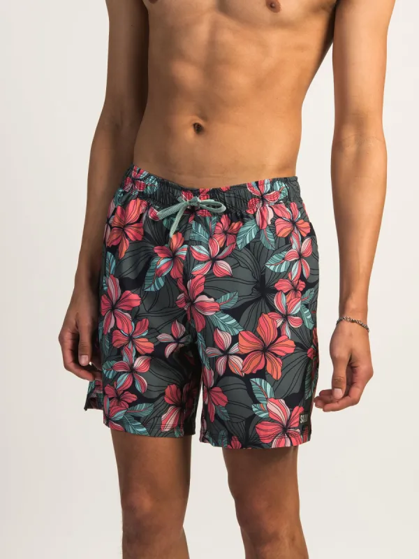 SAXX OH BUOY 2IN1 7" VOLLEY SHORTS - FLORAL made by Boathouse