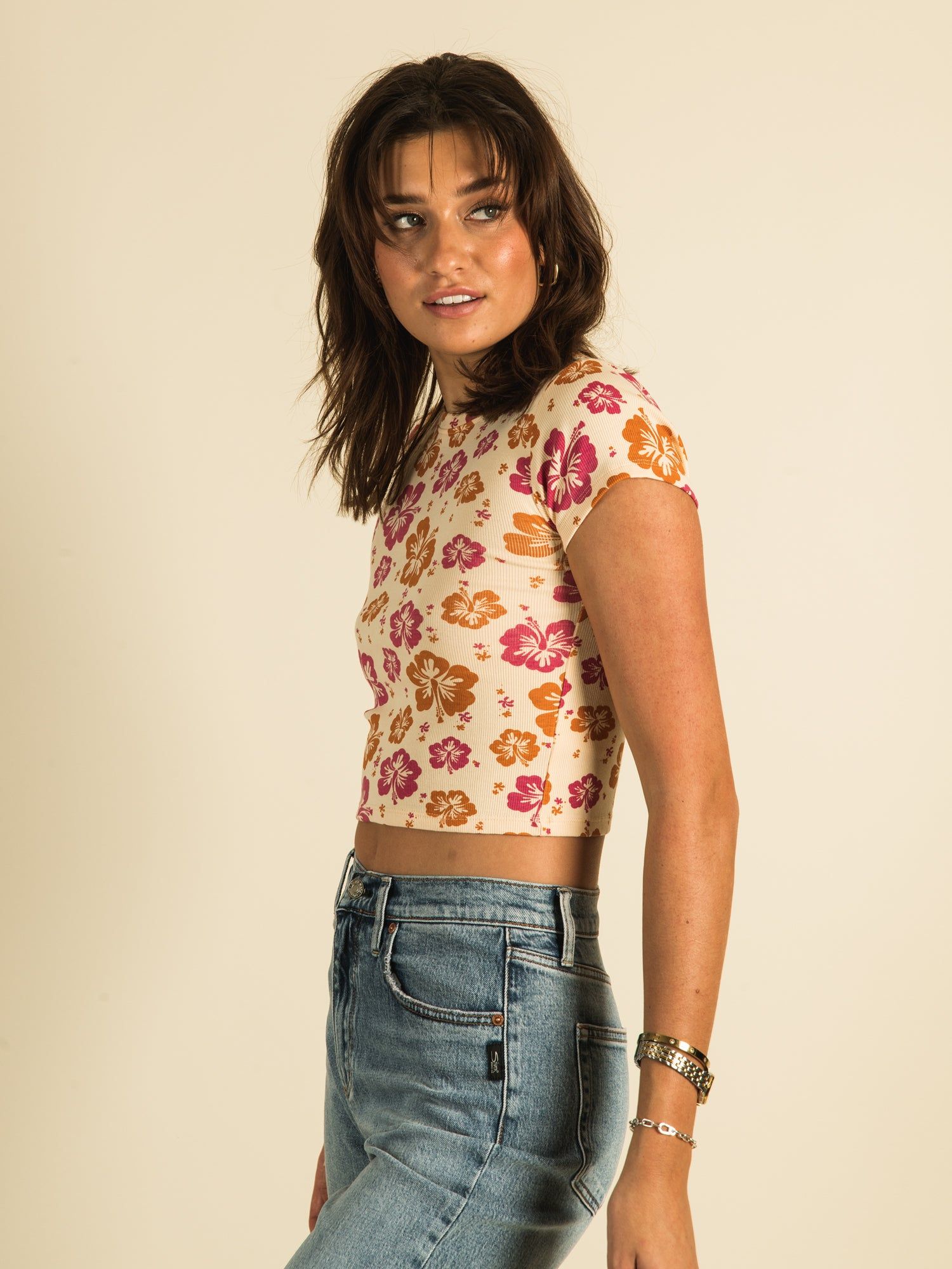 HARLOW RIBBED BABY ALL OVER PRINT T-SHIRT - CLEARANCE sold by Boathouse