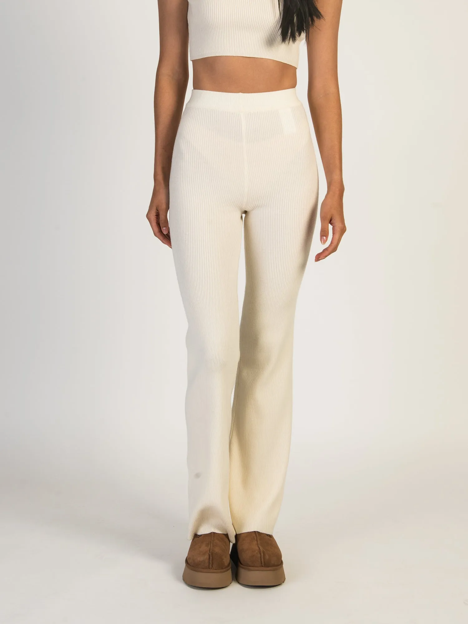 HARLOW HOLLY RIBBED PANT - CREAM sold by Boathouse