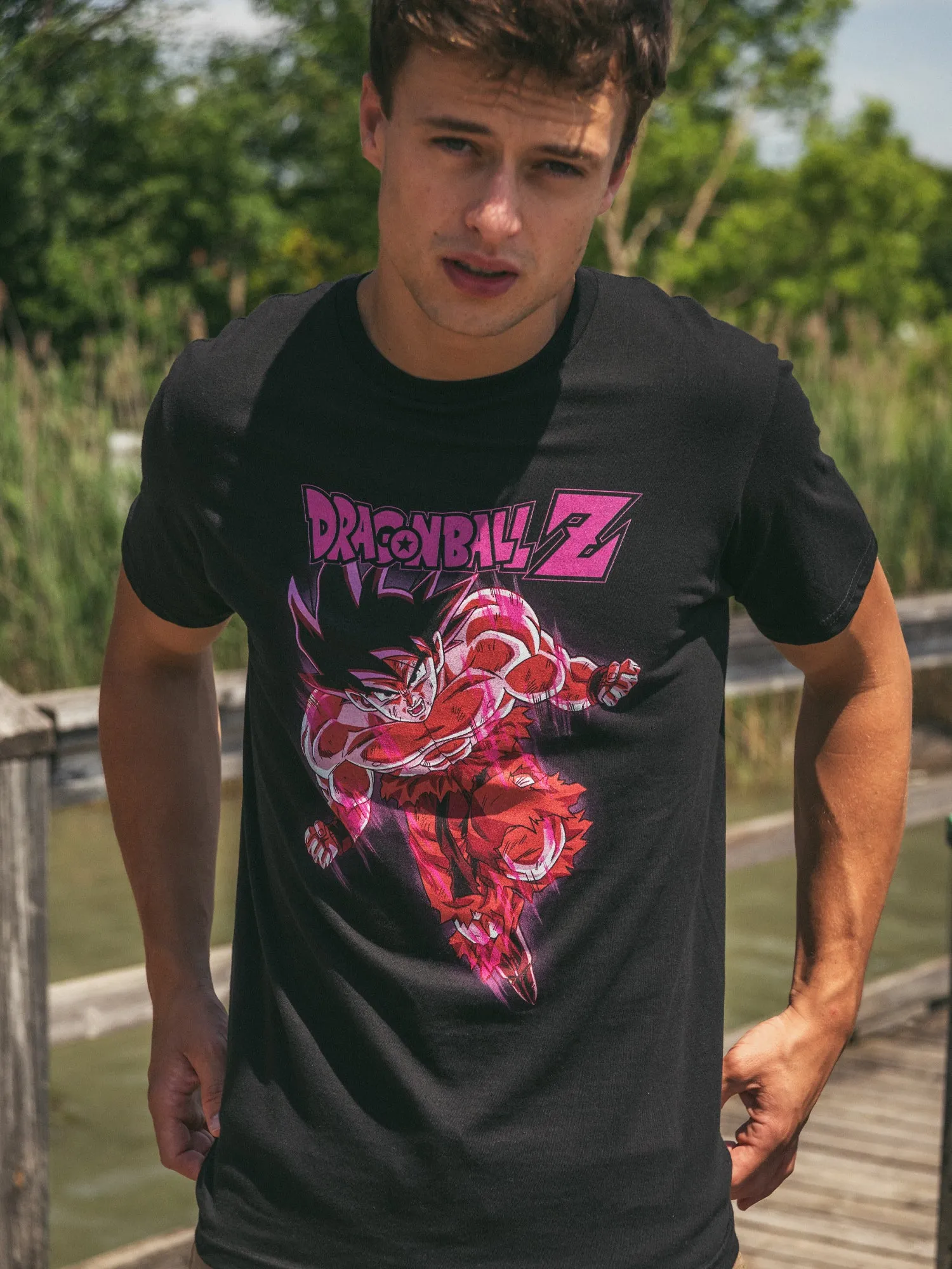 NTD APPAREL DRAGON BALL Z GOKU JUMP T-SHIRT - CLEARANCE sold by Boathouse