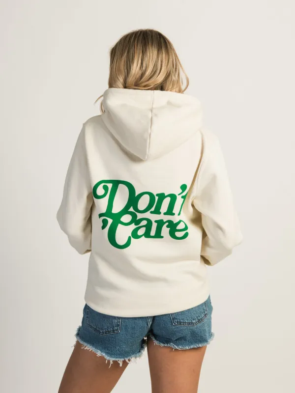 VERBAGE DON'T CARE HOODIE sold by Boathouse