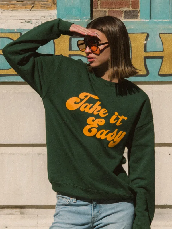 TAKE IT EASY CREWNECK  - CLEARANCE sold by Boathouse