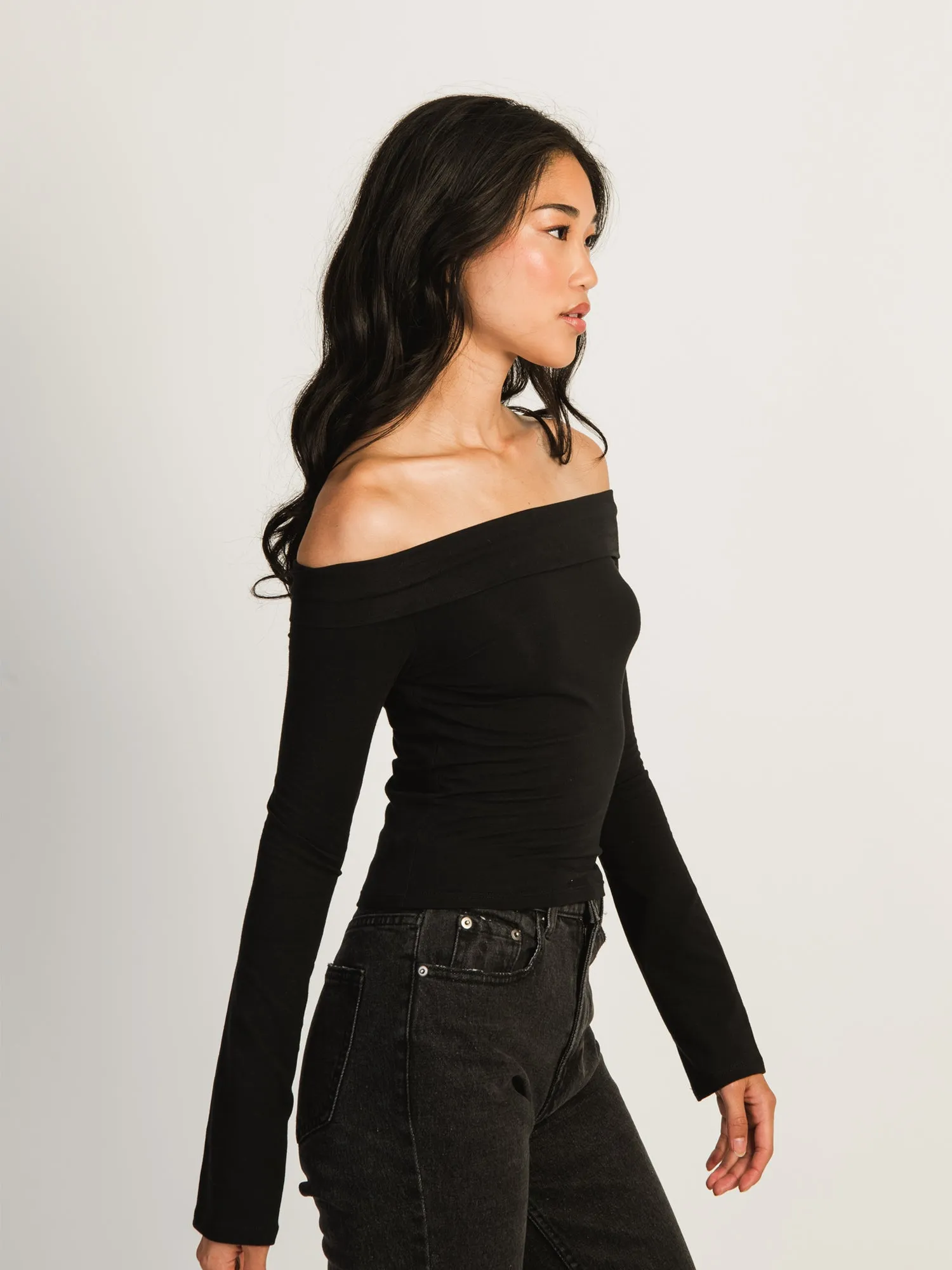 HARLOW KAITLYN OFF-THE-SHOULDER LONG SLEEVE - BLACK sold by Boathouse product image thumbnail 2