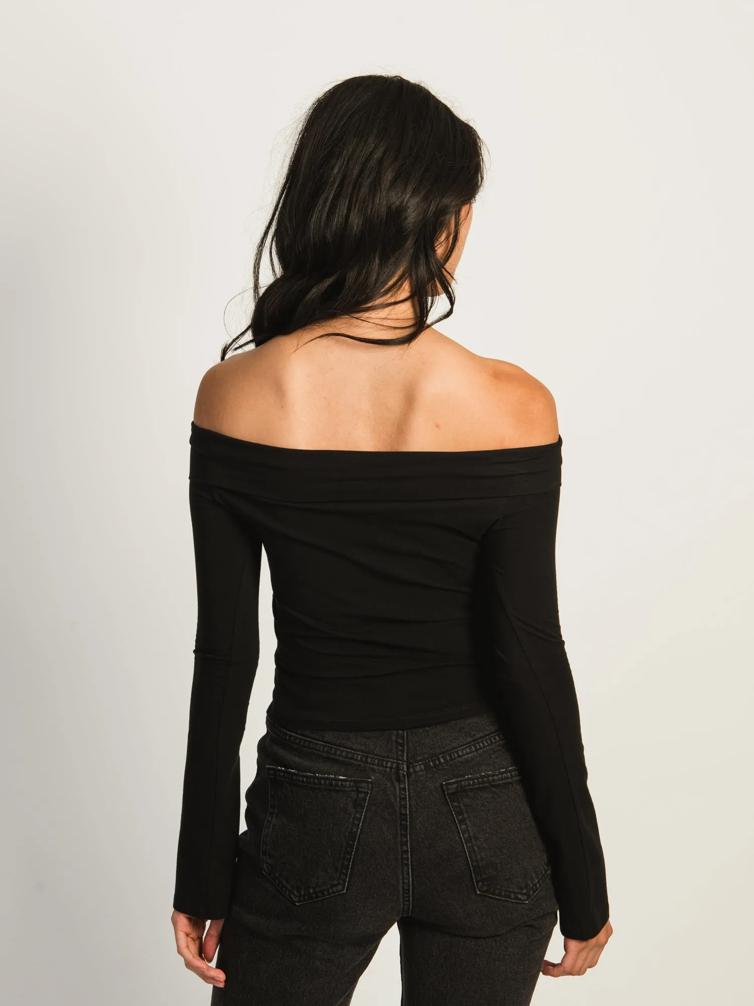 HARLOW KAITLYN OFF-THE-SHOULDER LONG SLEEVE - BLACK sold by Boathouse product image thumbnail 3