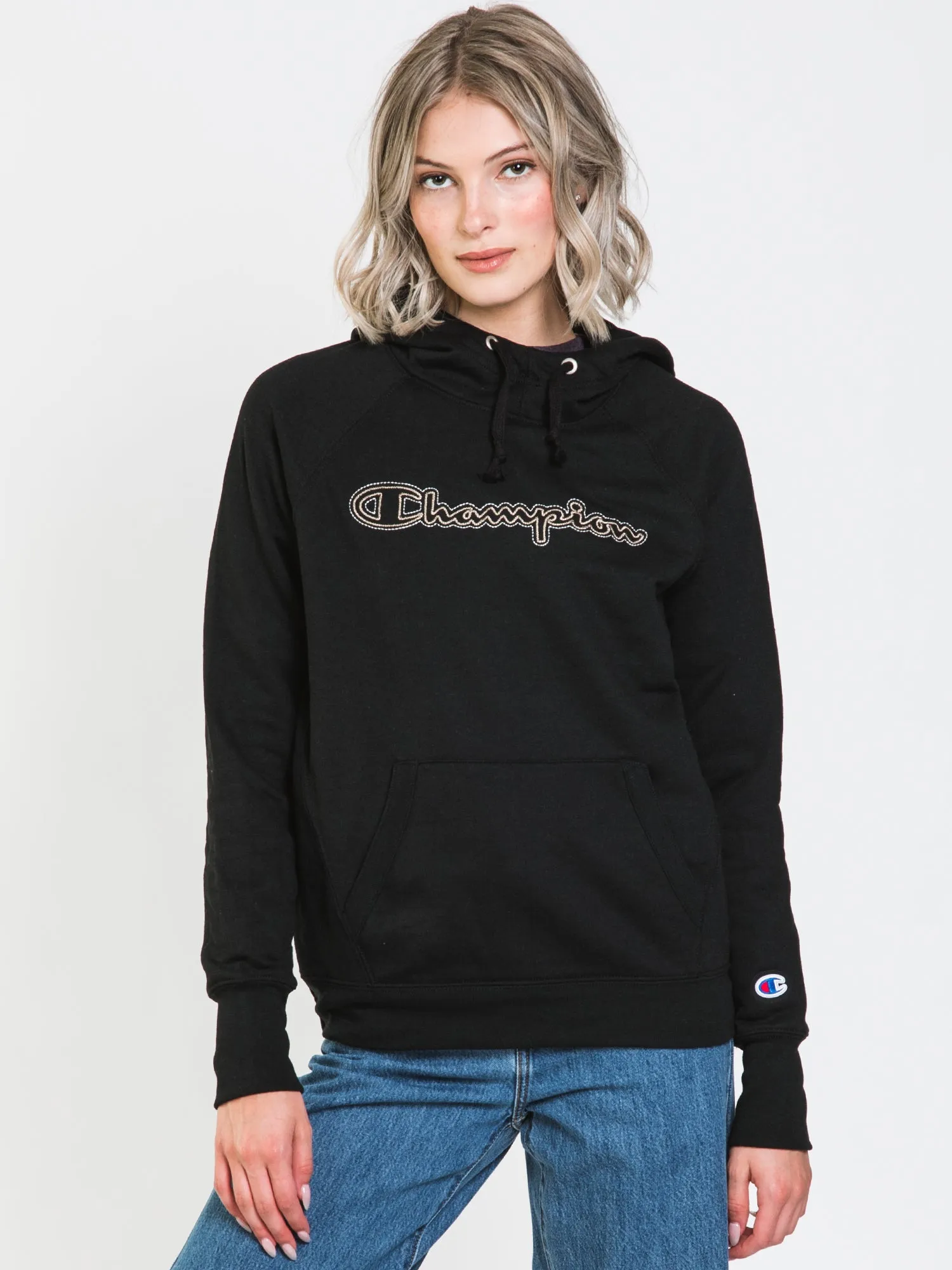 CHAMPION POWERBLEND EMBROIDERED SCRIPT PULLOVER HOODIE - CLEARANCE sold by Boathouse