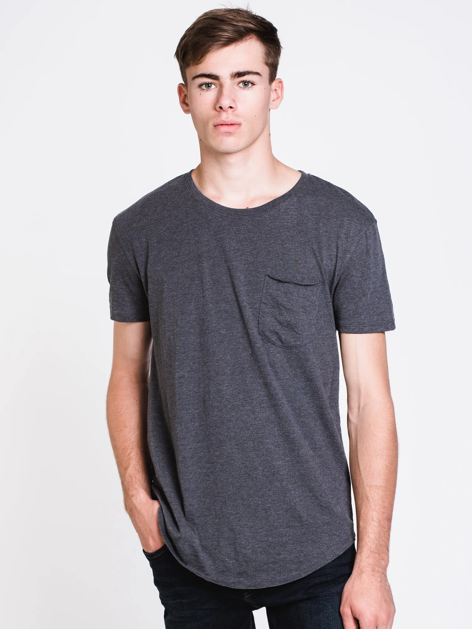 MENS LONGLINET-SHIRT- CHARCOAL - CLEARANCE sold by Boathouse