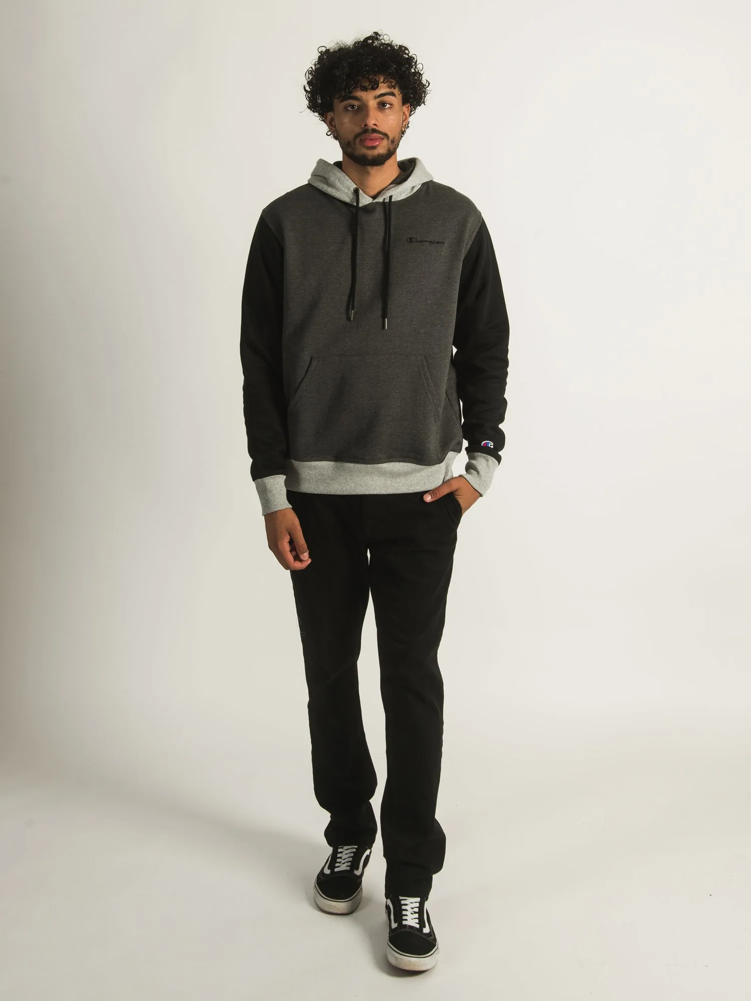 CHAMPION POWERBLEND COLOUR BLOCK PULLOVER HOODIE - CLEARANCE sold by Boathouse product image thumbnail 2