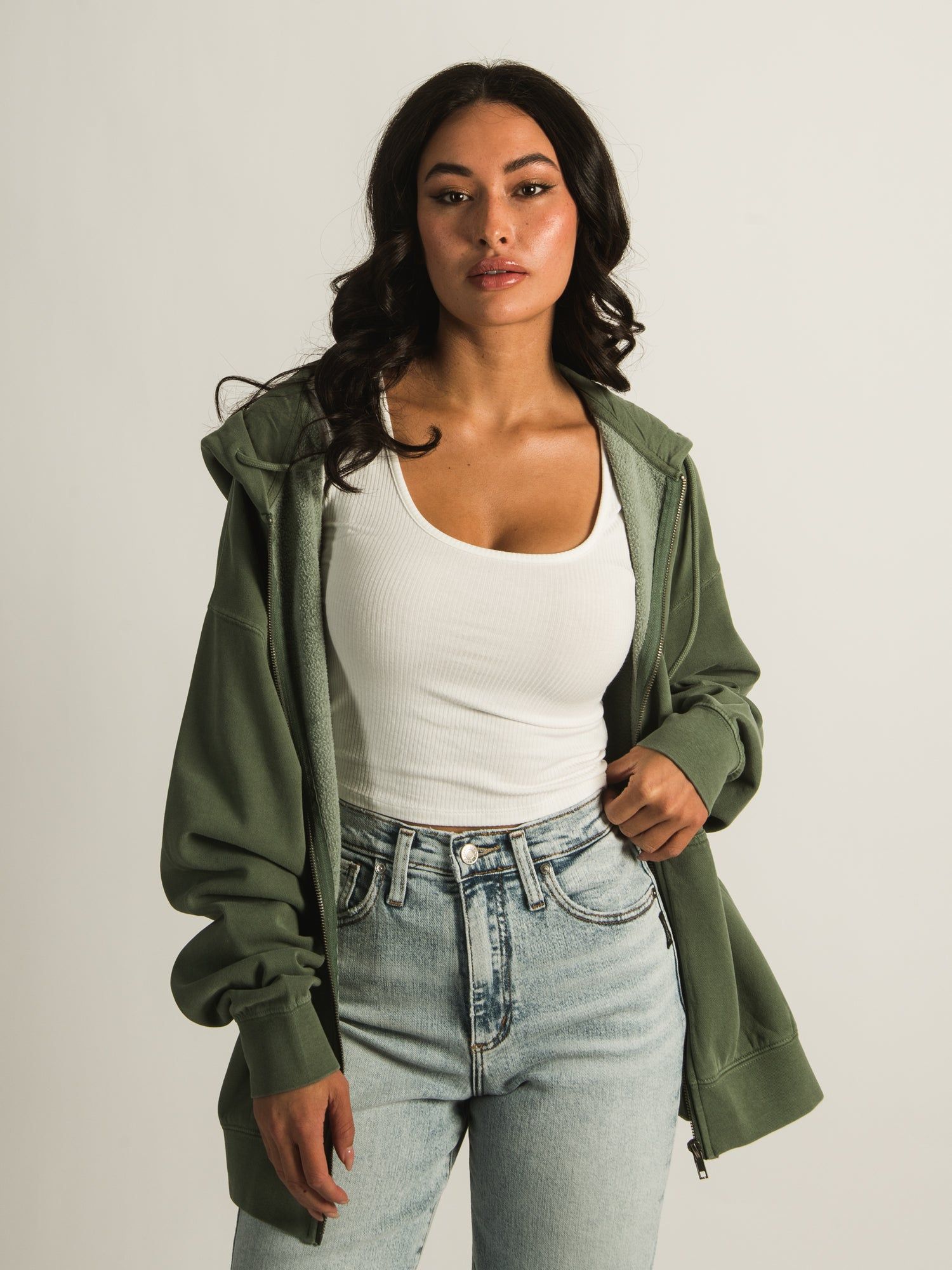 HARLOW MARIAH OVERSIZED ZIP HOODIE - CLEARANCE sold by Boathouse product image thumbnail 3