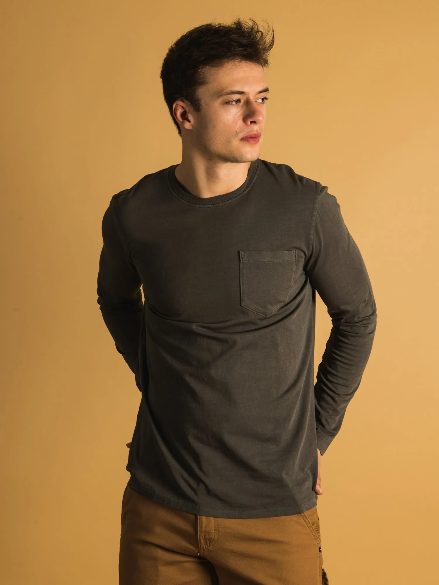 KOLBY GARMENT DYE POCKET LONG SLEEVE TEE - CLEARANCE sold by Boathouse product image thumbnail 2