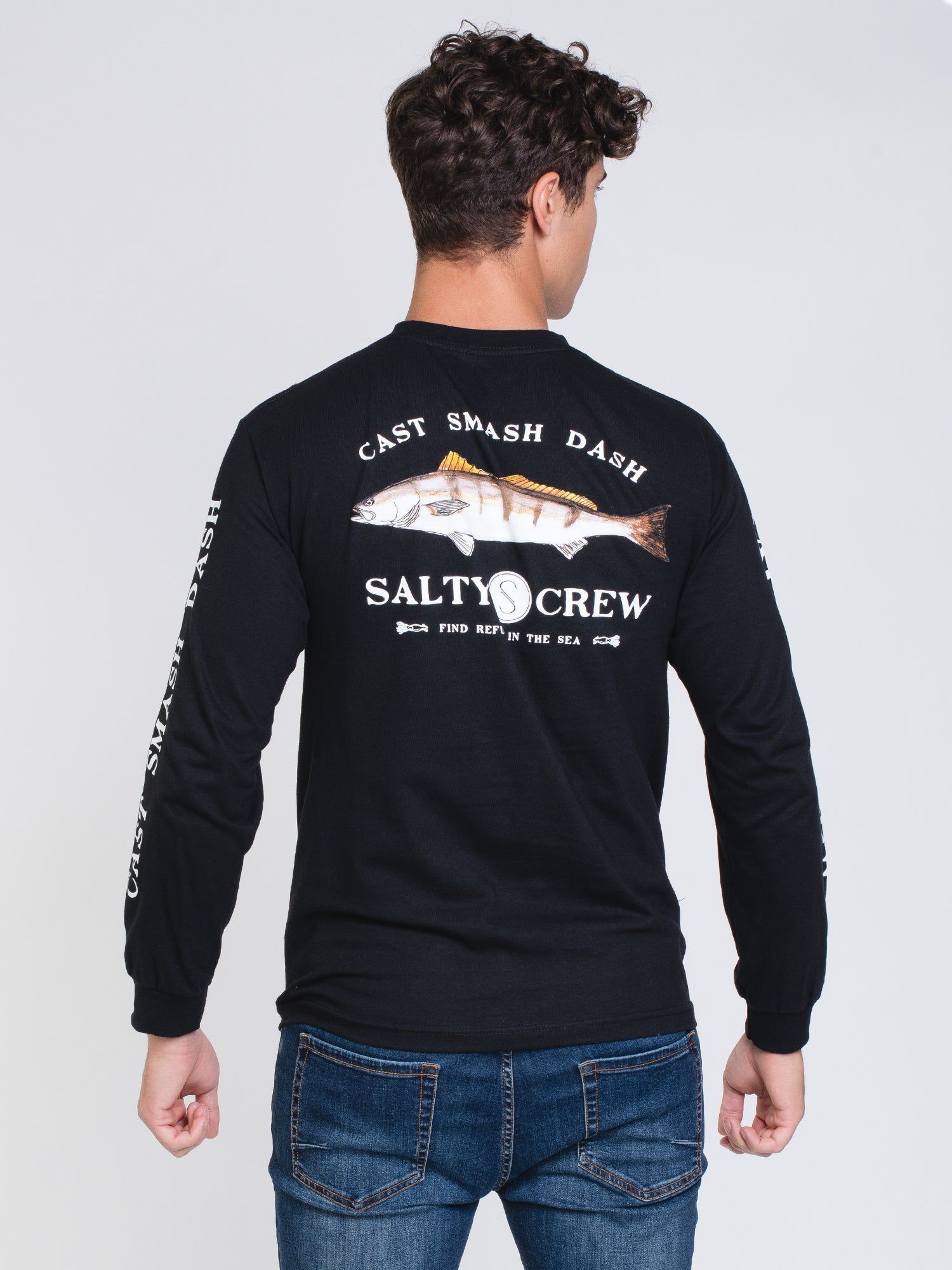 MENS GREY GHOST LONG SLEEVE T-SHIRT - BLACK - CLEARANCE sold by Boathouse product image thumbnail 2