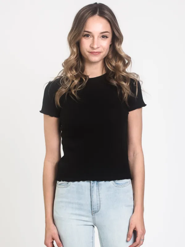 WOMENS WAFFLE CROPPED TEE - CLEARANCE sold by Boathouse