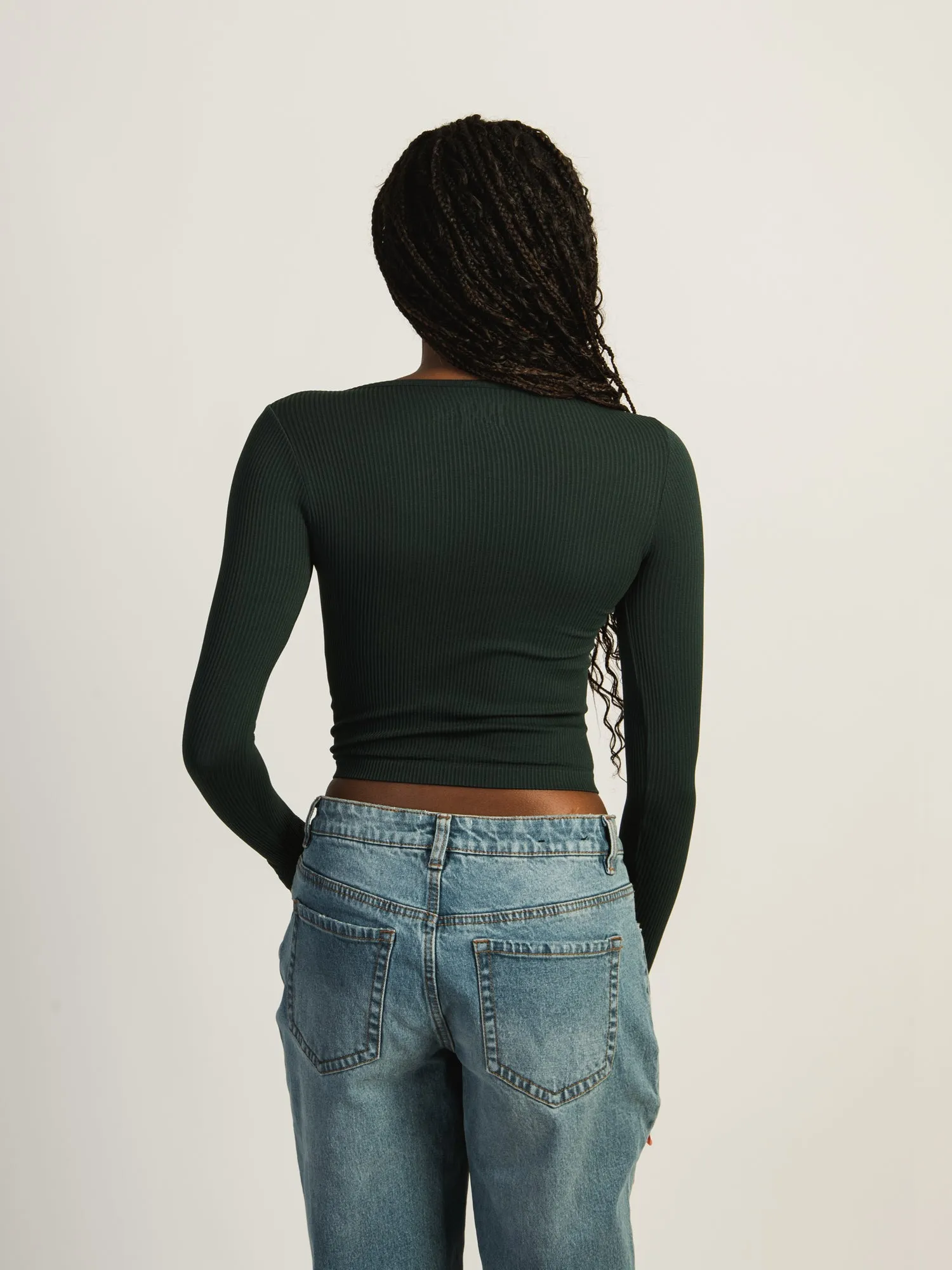 HARLOW HARPER NOTCH LONG SLEEVE - FOREST sold by Boathouse product image thumbnail 3