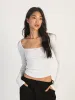 HARLOW DAPHNE LONG SLEEVE MELANGE HENLEY - CLOUD sold by Boathouse