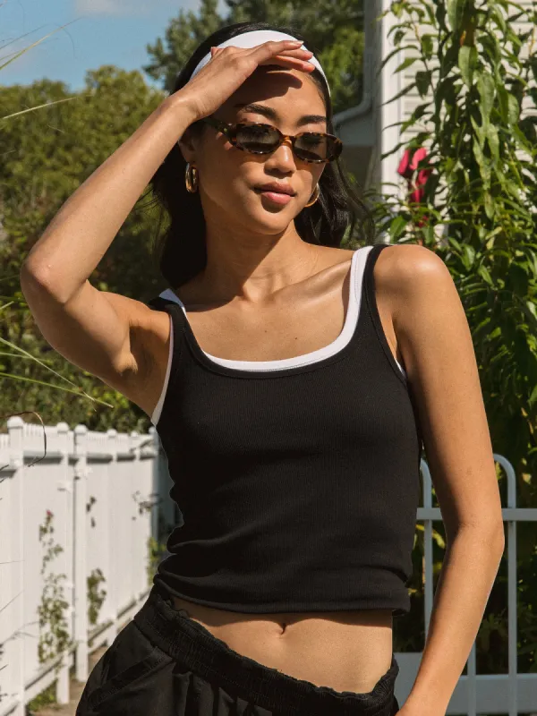 HARLOW SARAH TANK - BLACK sold by Boathouse