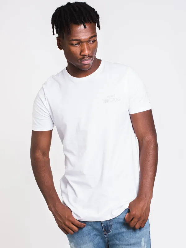 MENS LONGLINE SHORT SLEEVE T-SHIRT- WHITE - CLEARANCE sold by Boathouse