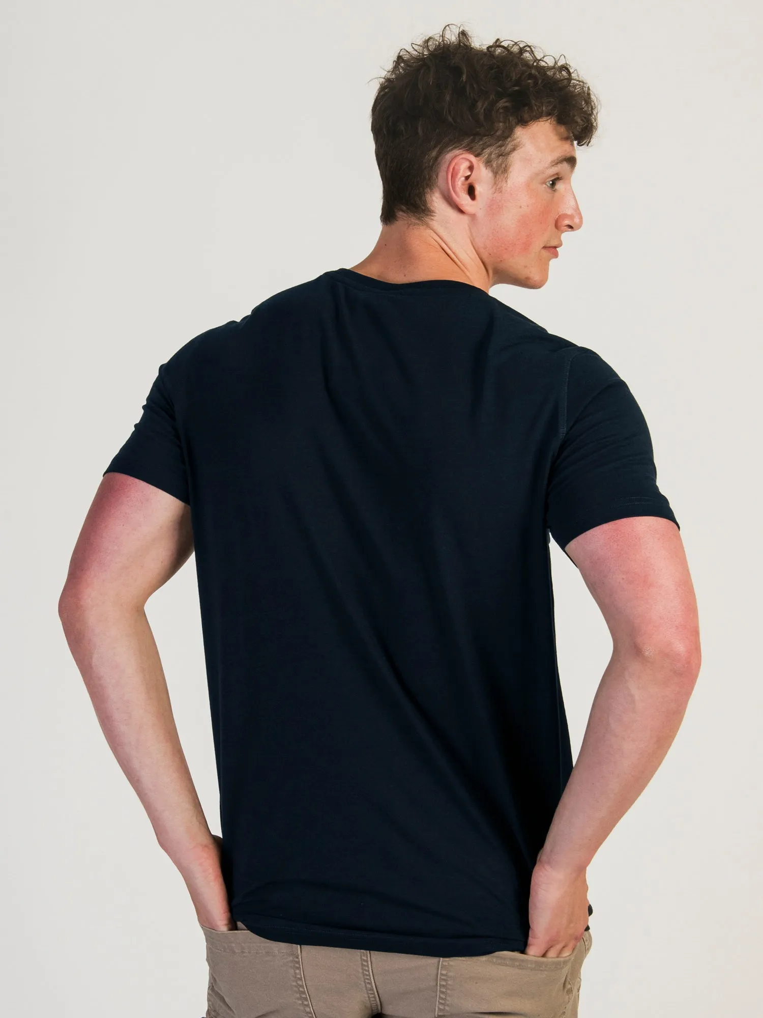 VICTOR V-NECK TEE - NAVY sold by Boathouse product image thumbnail 4