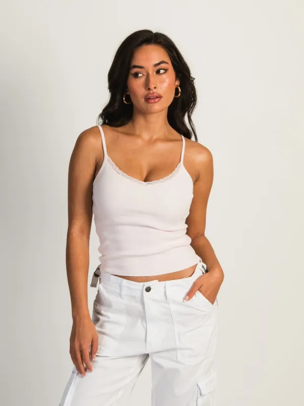 HARLOW ISLA TANK - BABY PINK sold by Boathouse