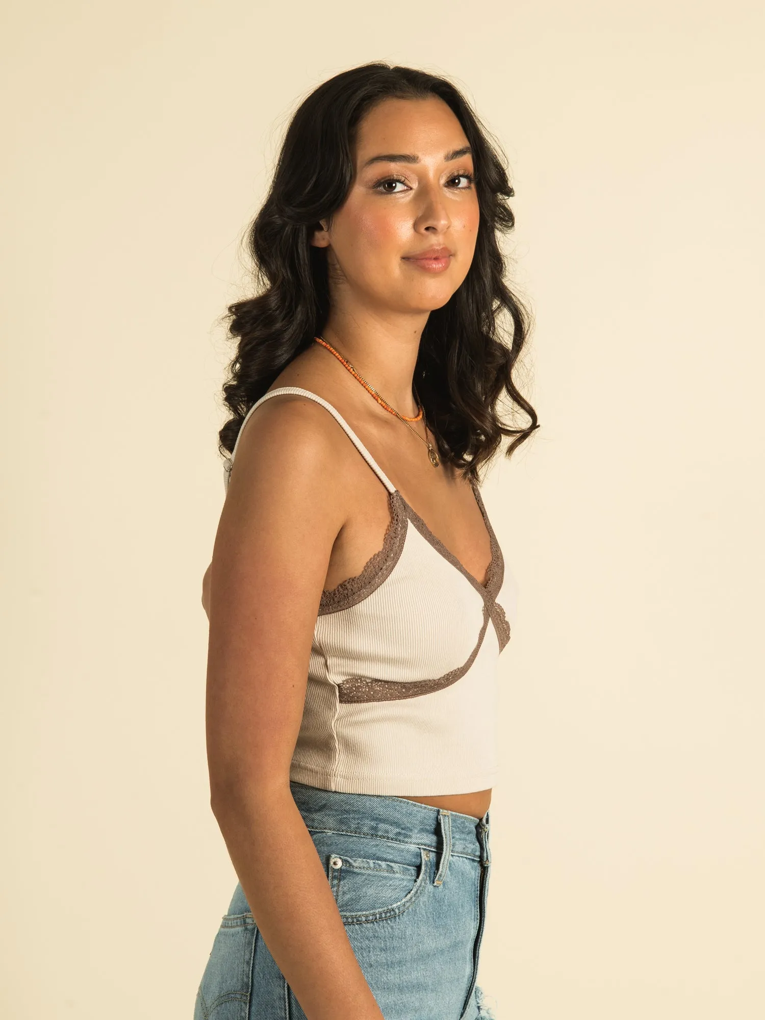 HARLOW LACE V-NECK TANK TOP - CLEARANCE sold by Boathouse product image thumbnail 3