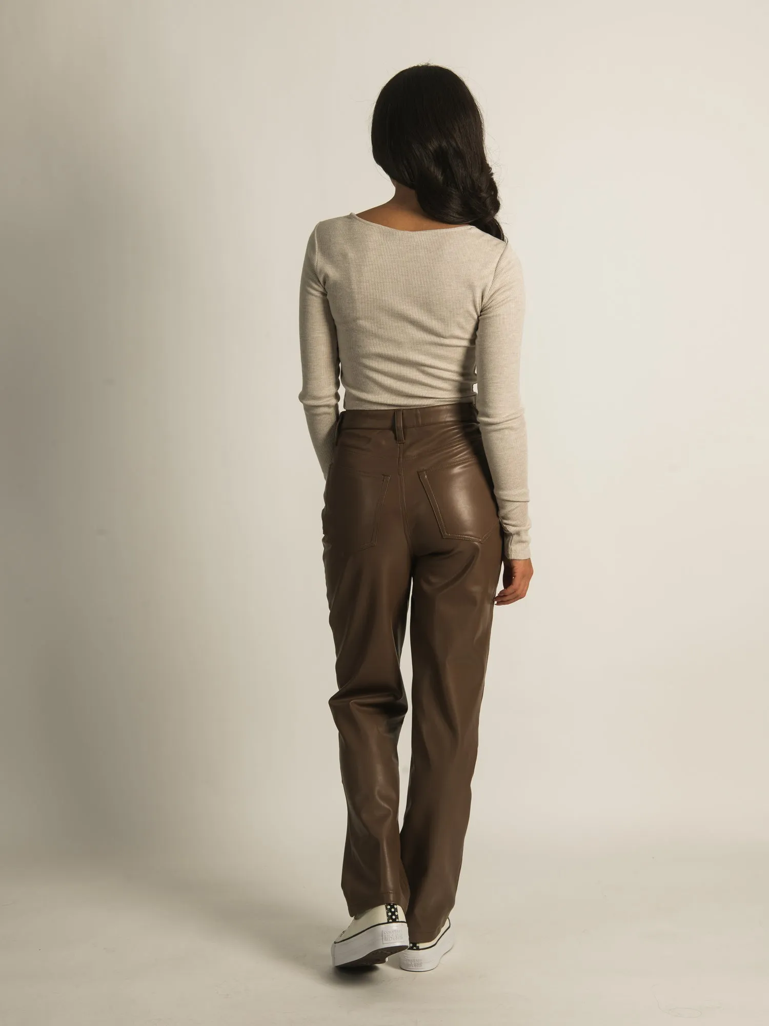 HARLOW HIGH RISE VEGAN LEATHER PANTS - CLEARANCE sold by Boathouse product image thumbnail 5