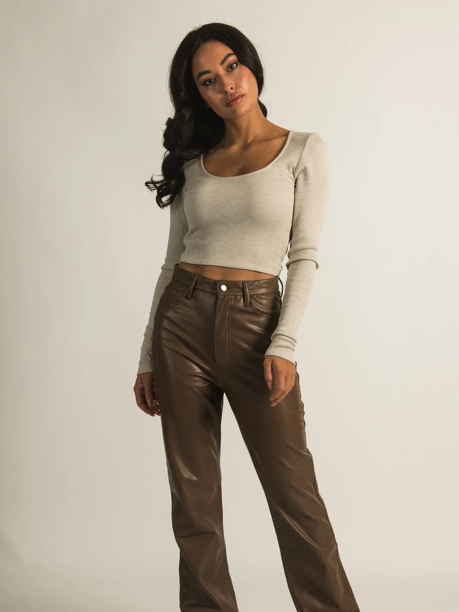 HARLOW HIGH RISE VEGAN LEATHER PANTS - CLEARANCE sold by Boathouse product image thumbnail 2