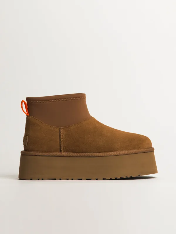 WOMENS UGG CLASSIC MINI DIPPER BOOT - CHESTNUT sold by Boathouse