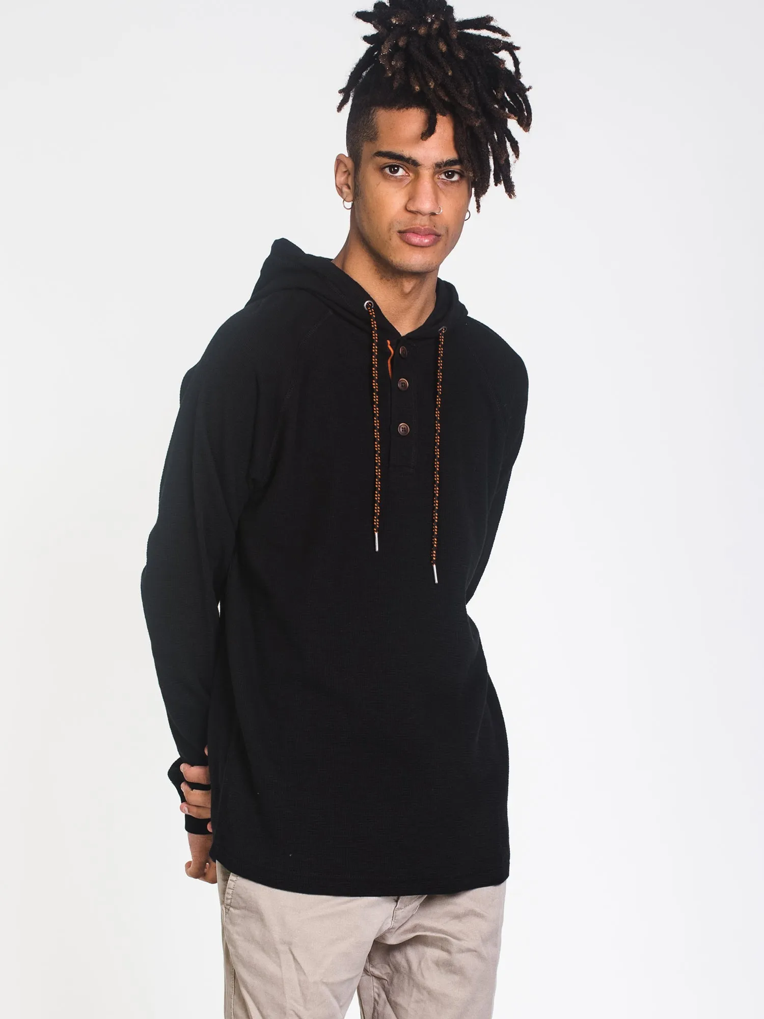 MENS WAFFLE HOODIE HENLEY - CLEARANCE sold by Boathouse