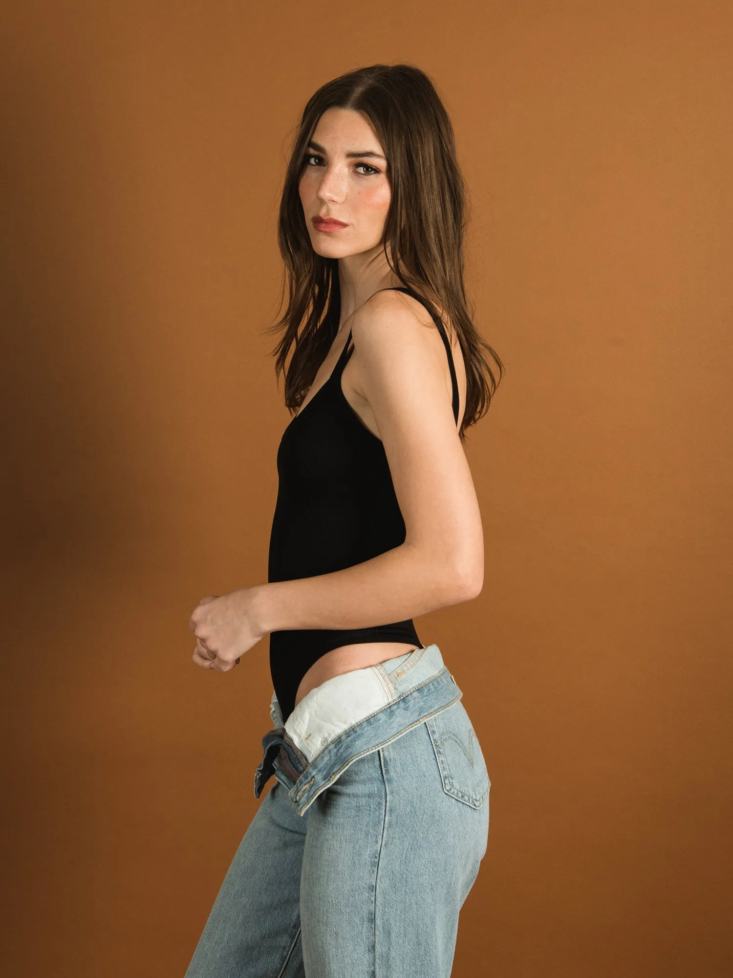 DYNAMIC V NECK THICK TRIM BODYSUIT - CLEARANCE sold by Boathouse product image thumbnail 3