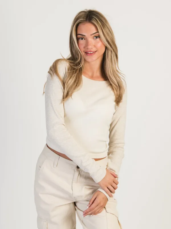 HARLOW BLAIR LONG SLEEVE RAGLAN - OATMEAL - CLEARANCE sold by Boathouse