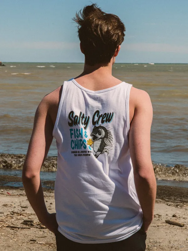 SALTY CREW FISH & CHIPS TANK TOP sold by Boathouse