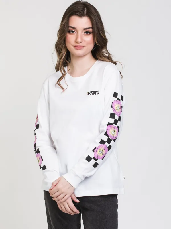 VANS BLOOM CHECKZ BOYFRIEND LONG SLEEVE TEE  - CLEARANCE sold by Boathouse