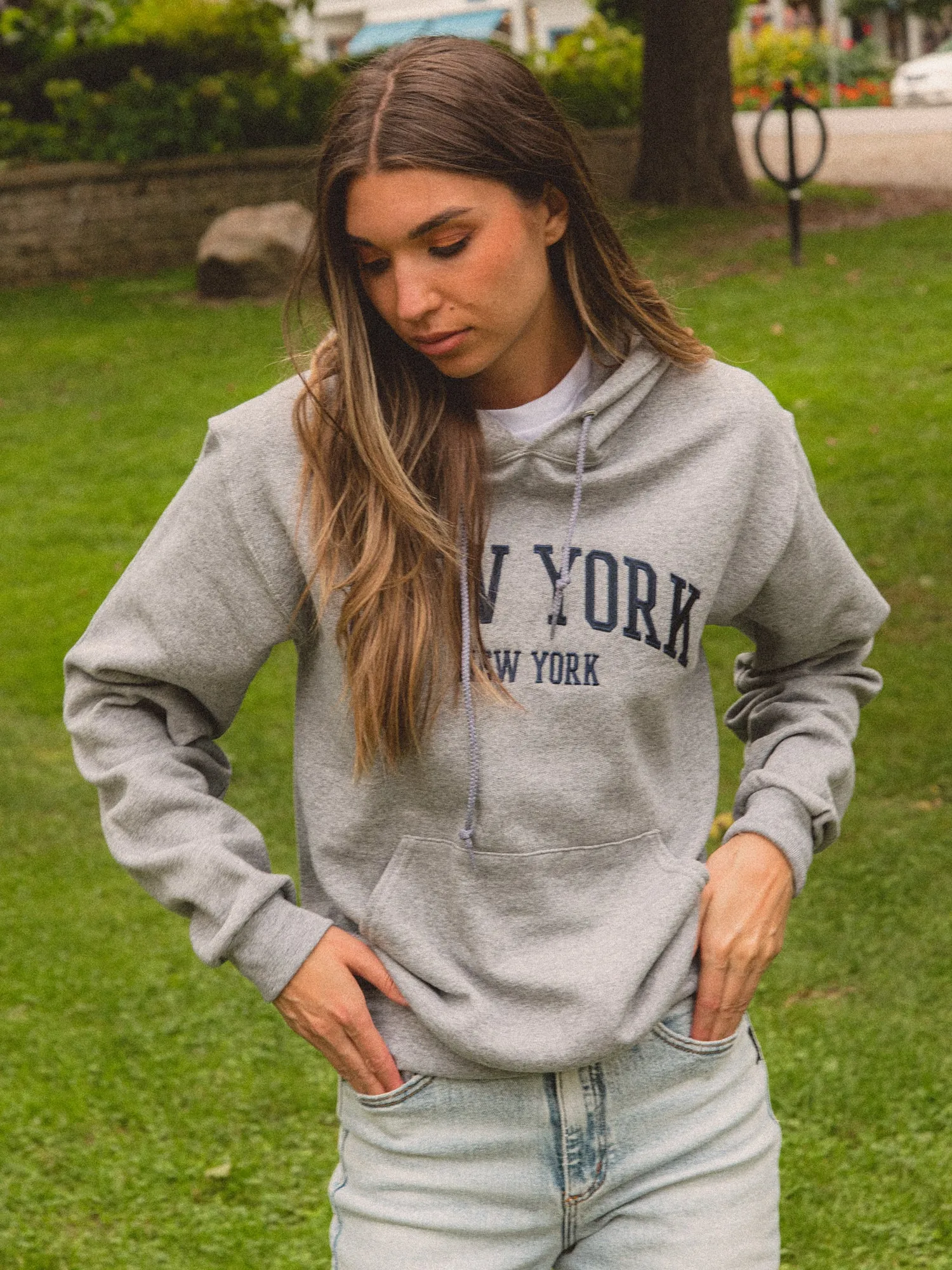 NEW YORK EMBROIDERED HOODIE sold by Boathouse