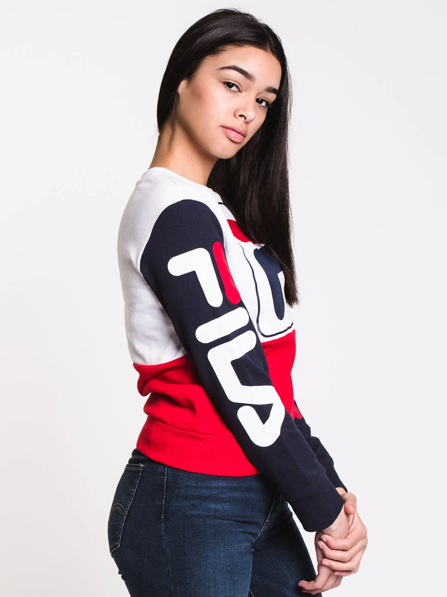 WOMENS STACY SWEATSHIRT - WHITE/NAVY - CLEARANCE sold by Boathouse product image thumbnail 3