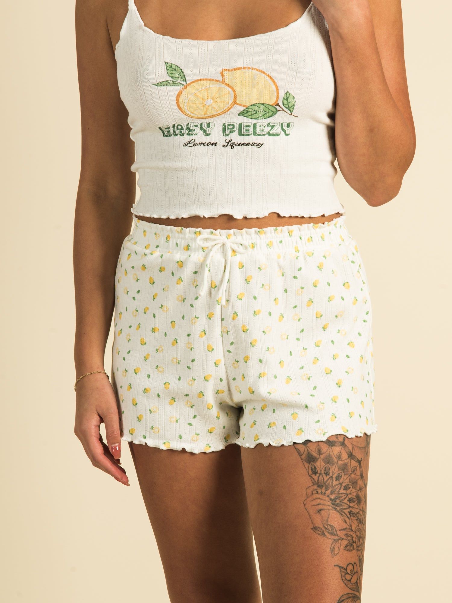 HARLOW POINTELLE RUFFLE DITSY SHORT - CLEARANCE sold by Boathouse