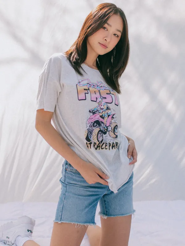 HARLOW BOYFRIEND TEE SCREEN PRINT - CLEARANCE sold by Boathouse