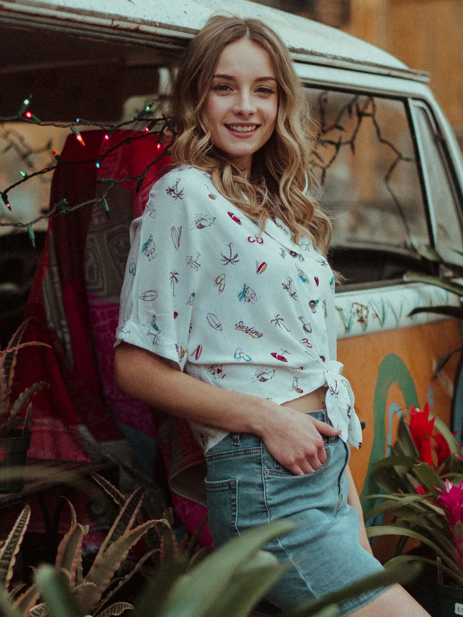 WOMENS CAMP TIE UP SHIRT - CLEARANCE sold by Boathouse