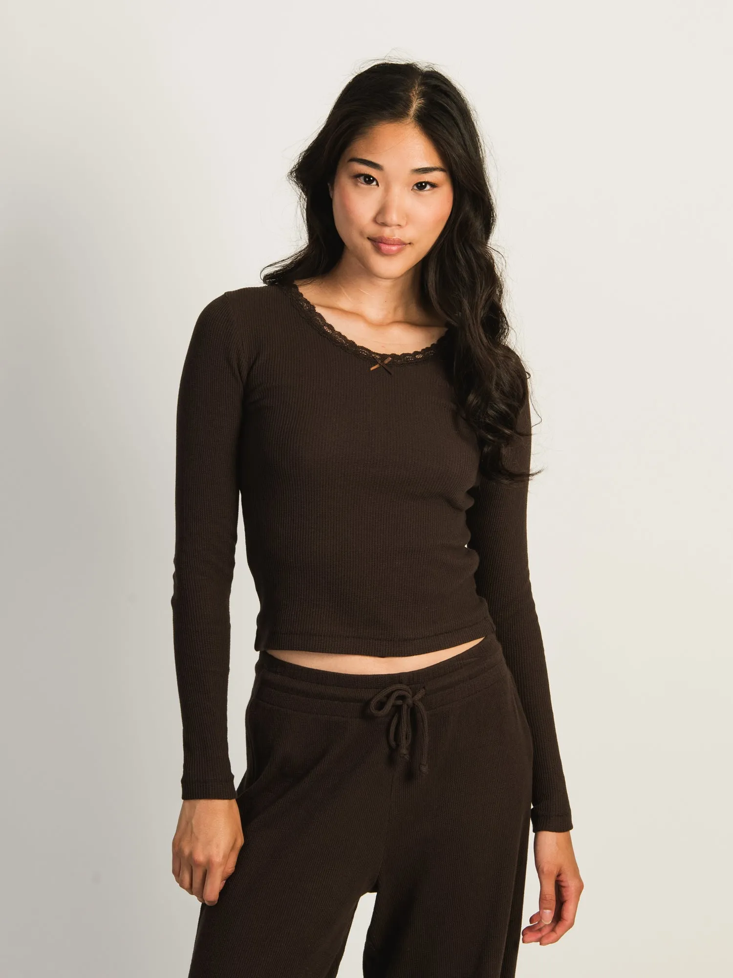 HARLOW LILY LONG SLEEVE - CHOCOLATE sold by Boathouse