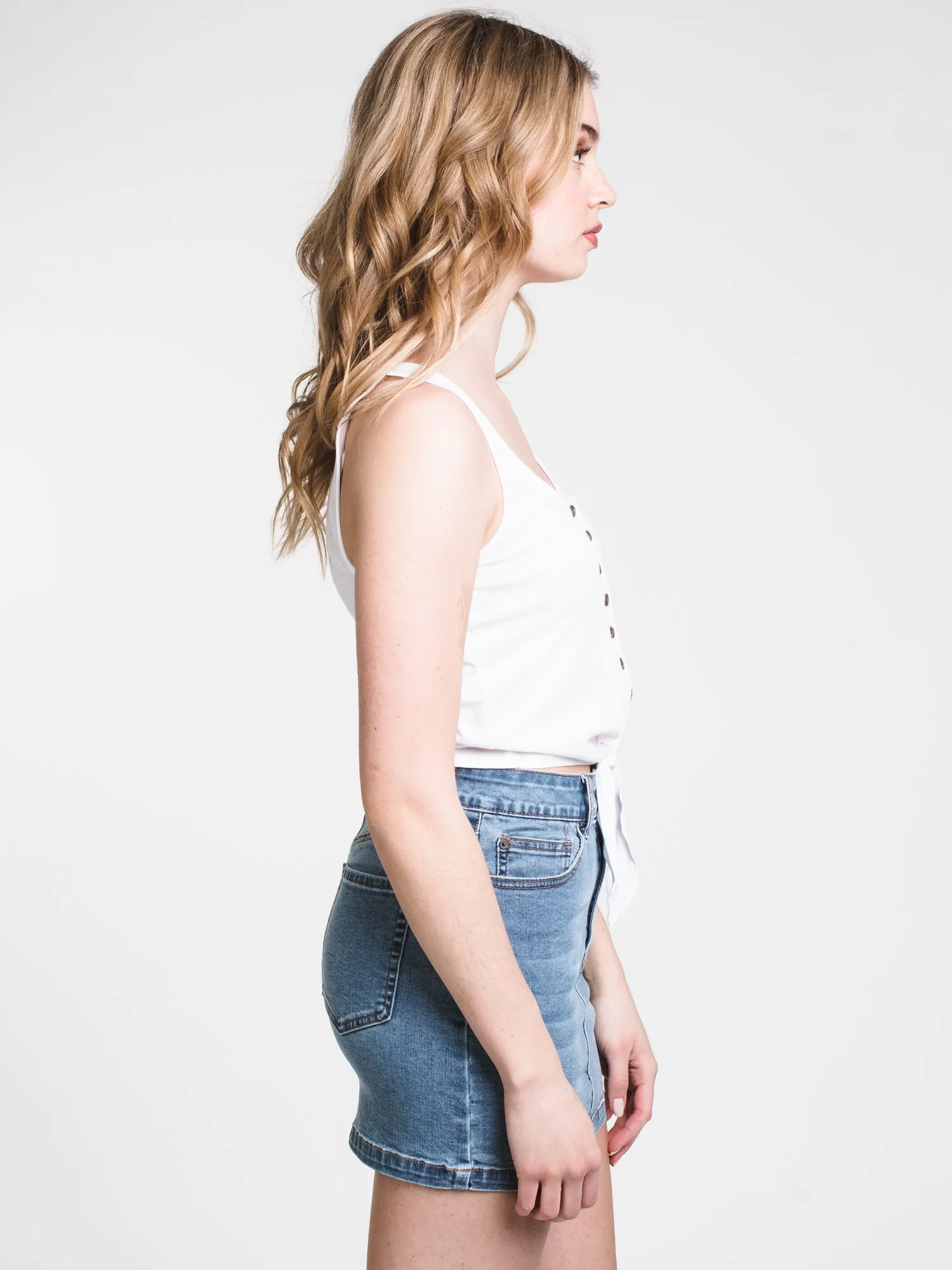 WOMENS ALICIA TIE UP SOLID TANK - CLEARANCE sold by Boathouse product image thumbnail 3