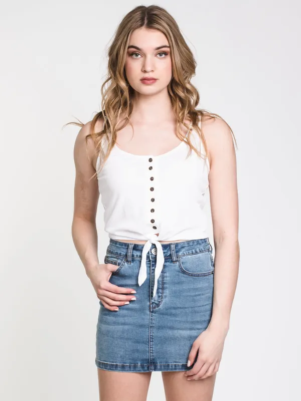 WOMENS ALICIA TIE UP SOLID TANK - CLEARANCE made by Boathouse