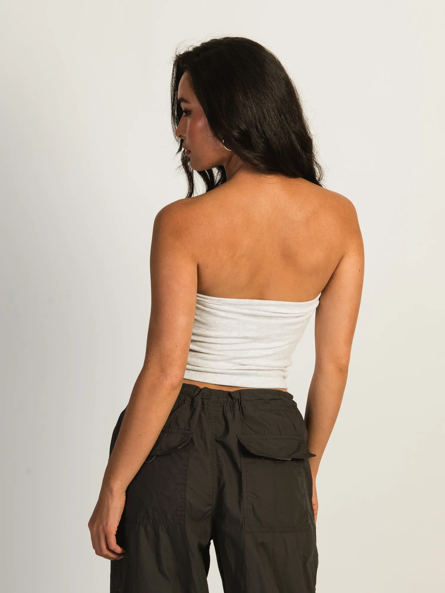 HARLOW BAILEY MELANGE TUBE TOP - HEATHER CLOUD WHITE sold by Boathouse product image thumbnail 4