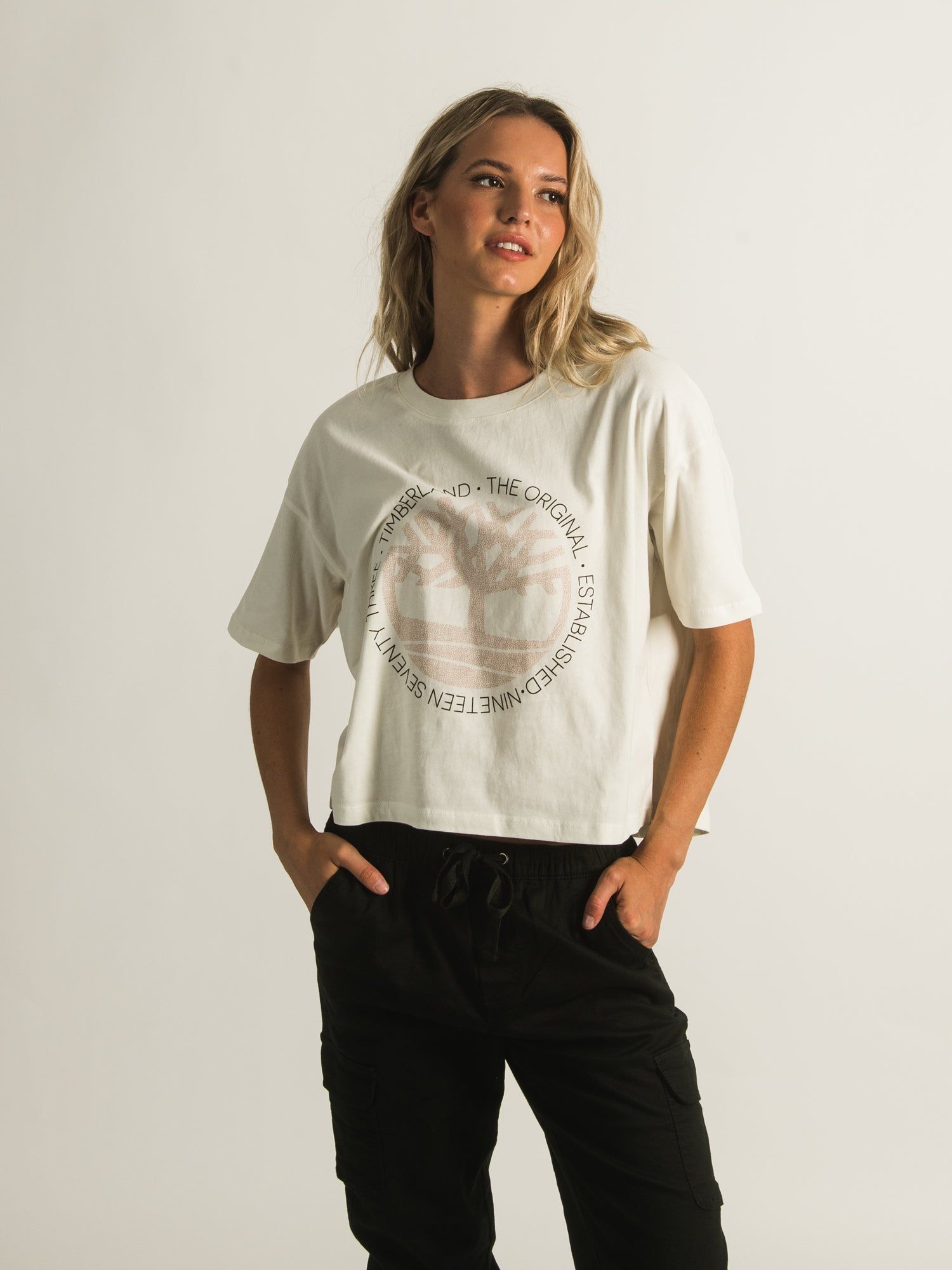 TIMBERLAND CROPPED LOGO T-SHIRT - CLEARANCE sold by Boathouse product image thumbnail 2