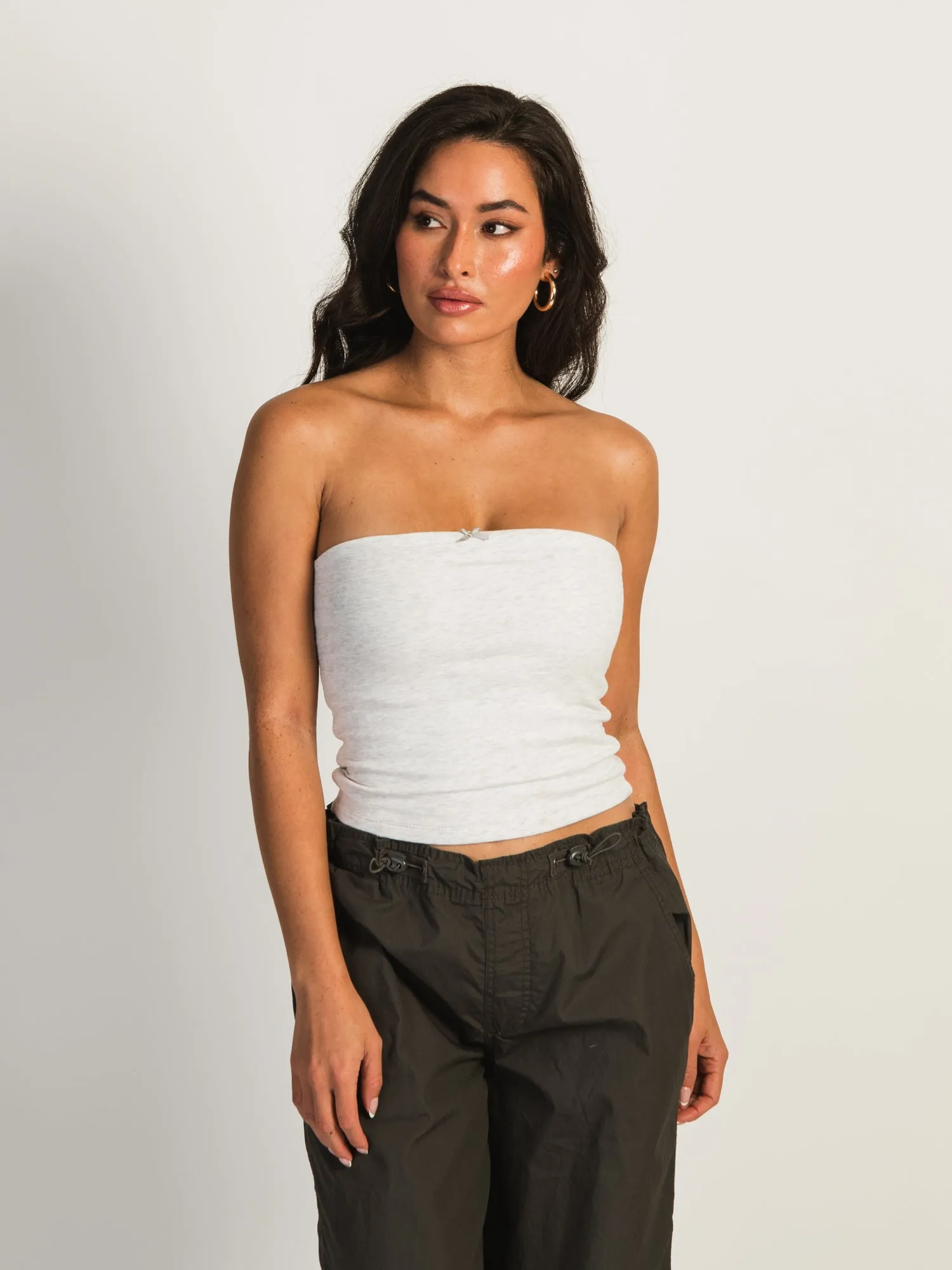 HARLOW BAILEY MELANGE TUBE TOP - HEATHER CLOUD WHITE sold by Boathouse product image thumbnail 2
