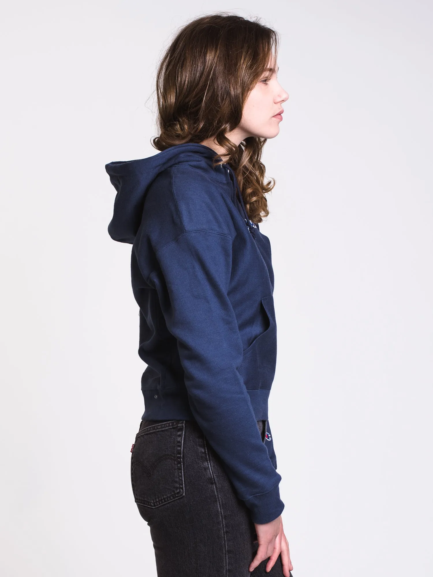 WOMENS REV WEAVE PULLOVER HOODIE - INDIGO - CLEARANCE sold by Boathouse product image thumbnail 3